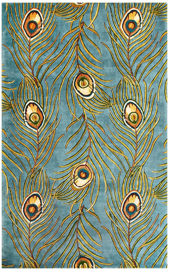 Catalina Collection Blue Peacock Area Rug