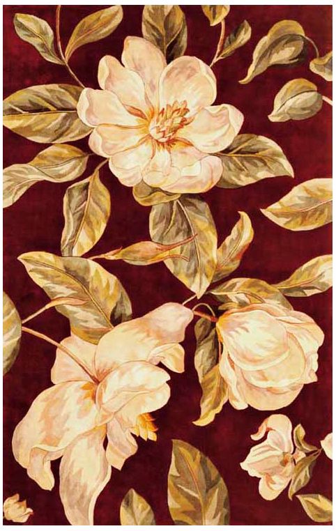 Catalina Collection Red Magnolia Area Rug