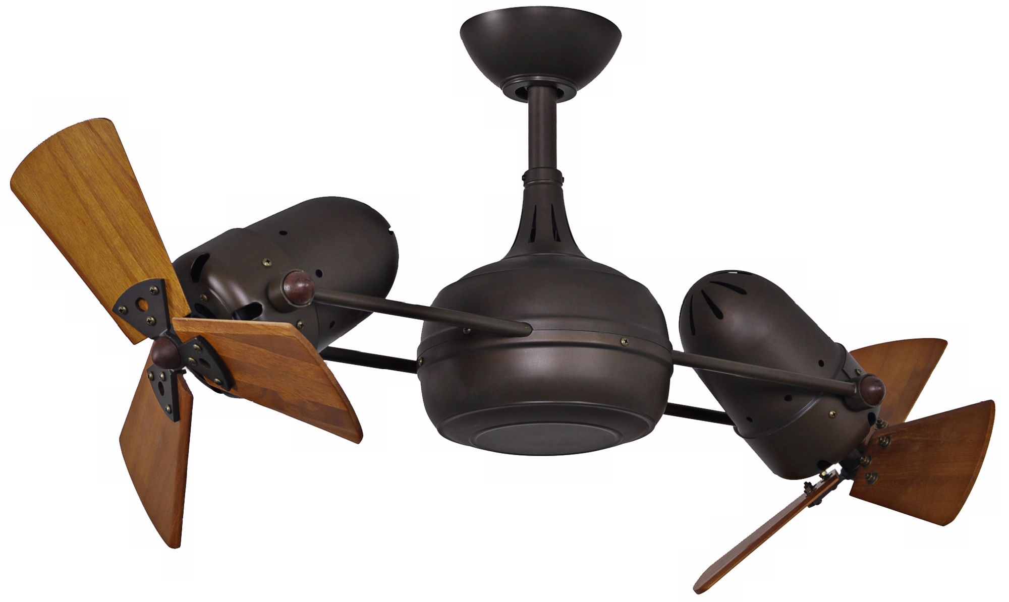 41 Matthews Dagny Bronze And Mahogany Dual Ceiling Fan