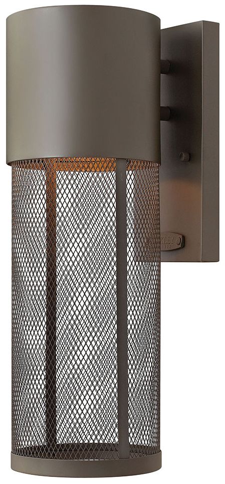 Hinkley Aria Mesh 15 1/2" High Bronze Outdoor Wall Lantern