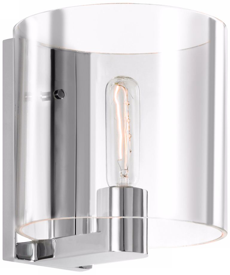 Sonneman Delano 7 3/4" Wide Clear Chrome Wall Sconce