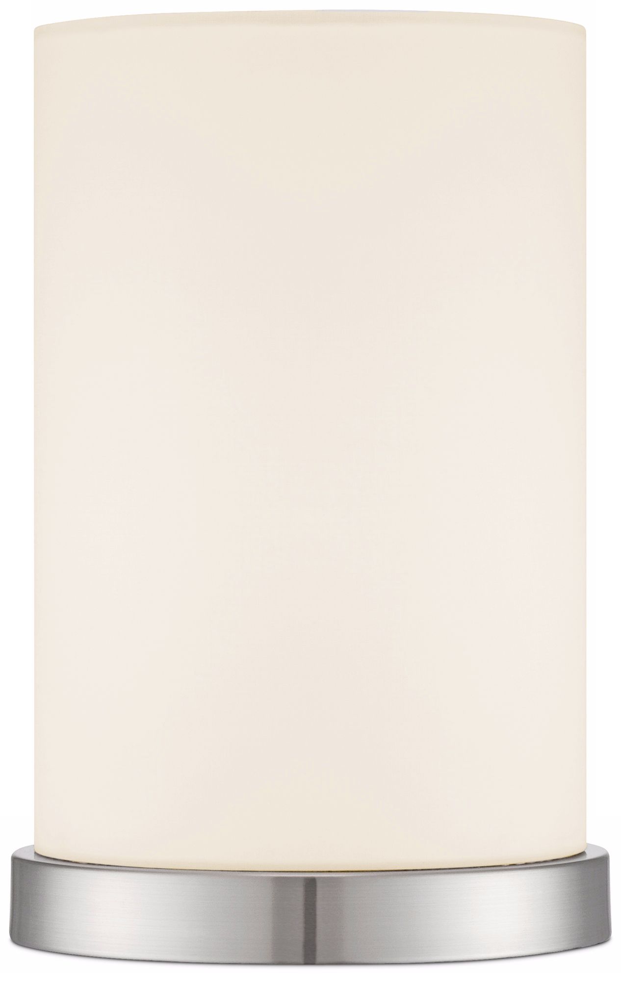 white cylinder table lamp