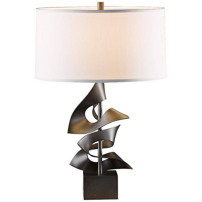 Hubbardton Forge Gallery Twofold Steel, Hubbardton Forge Encounter Table Lamp