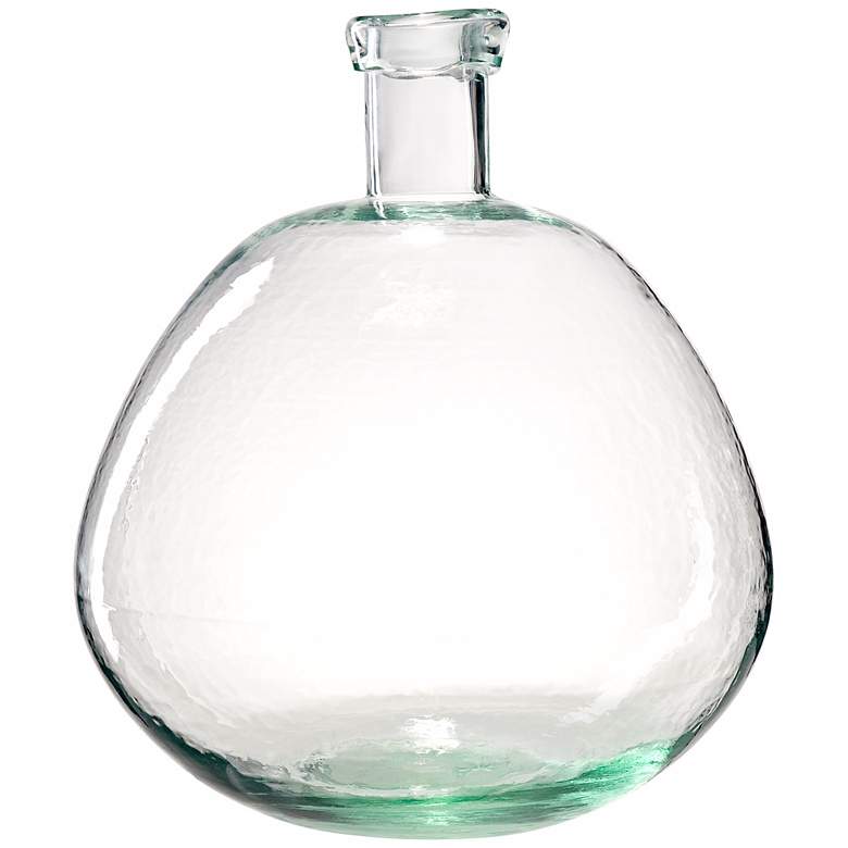 Bubble Light Green Hand-Blown Glass Vase