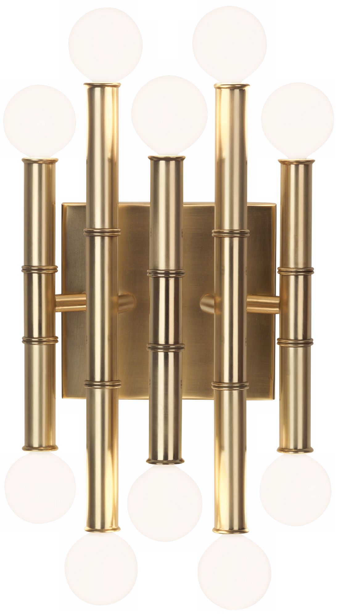 Jonathan Adler Meurice 12" High Antique Brass Wall Sconce X3483