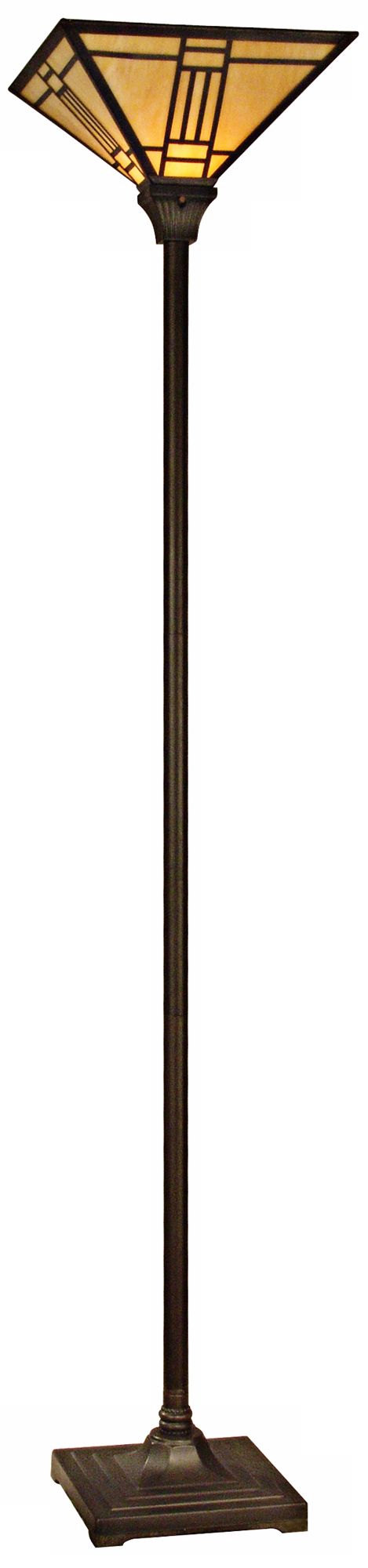Dale Tiffany Noir Art Glass Torchiere Floor Lamp X3514 Lamps Plus
