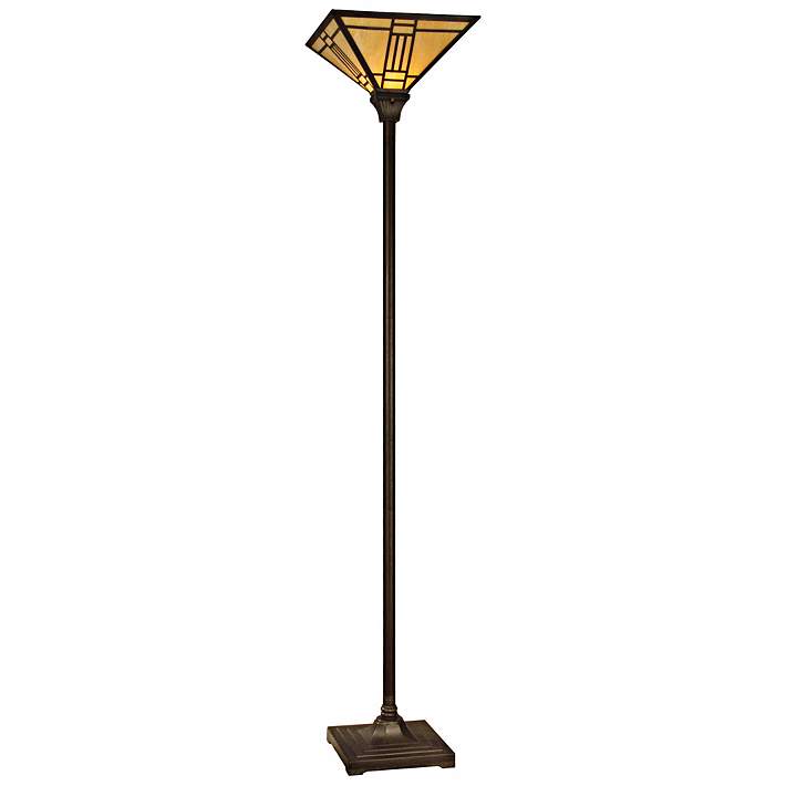 Dale Tiffany Noir Art Glass Torchiere Floor Lamp X3514 Lamps Plus