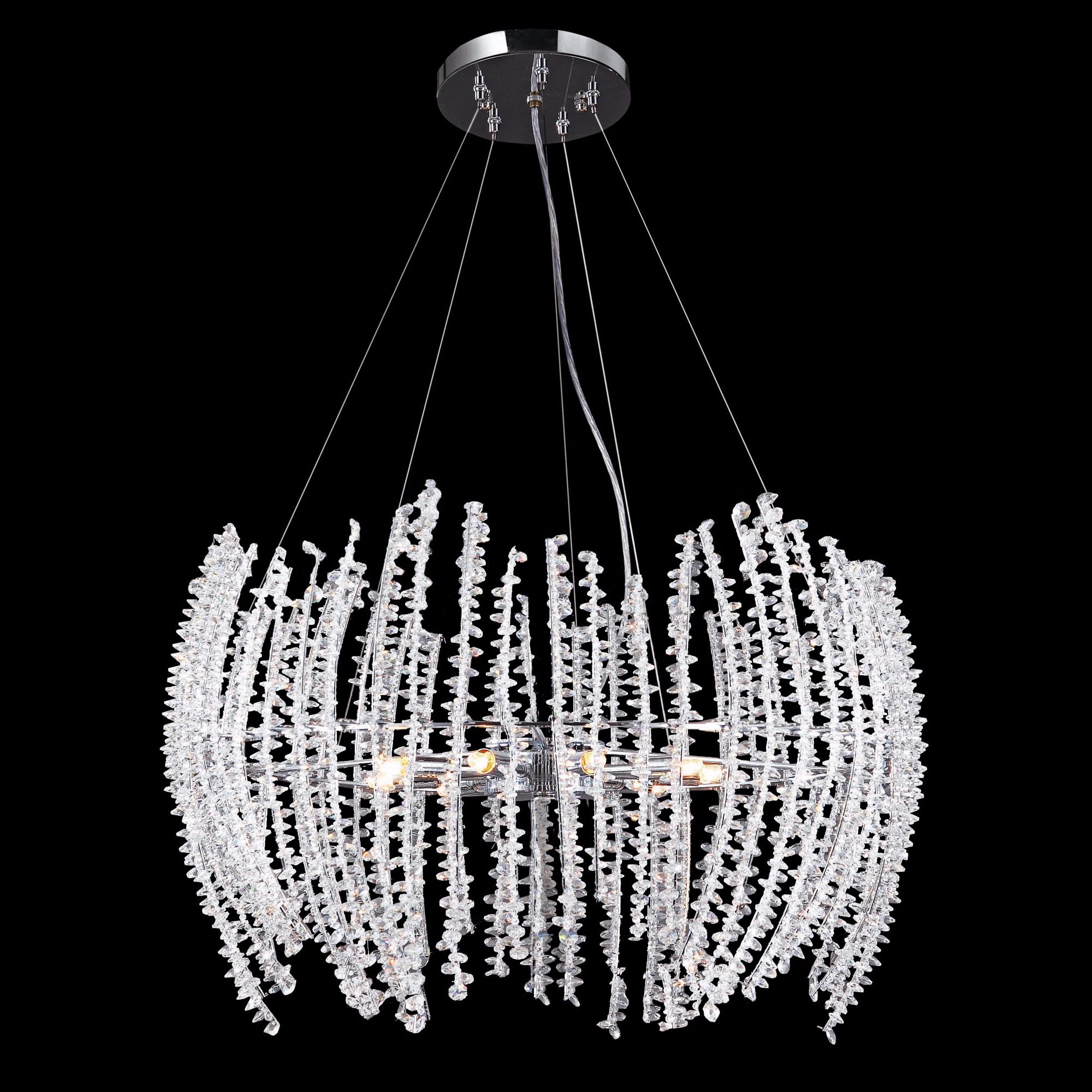 James R. Moder 25" Wide Crystal Strand 9-Light Chandelier