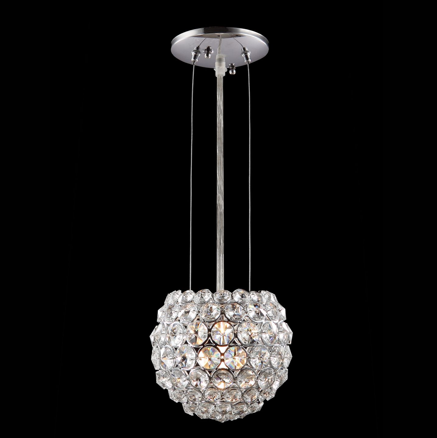James R. Moder 5" Wide Round Crystal Mini Pendant Light