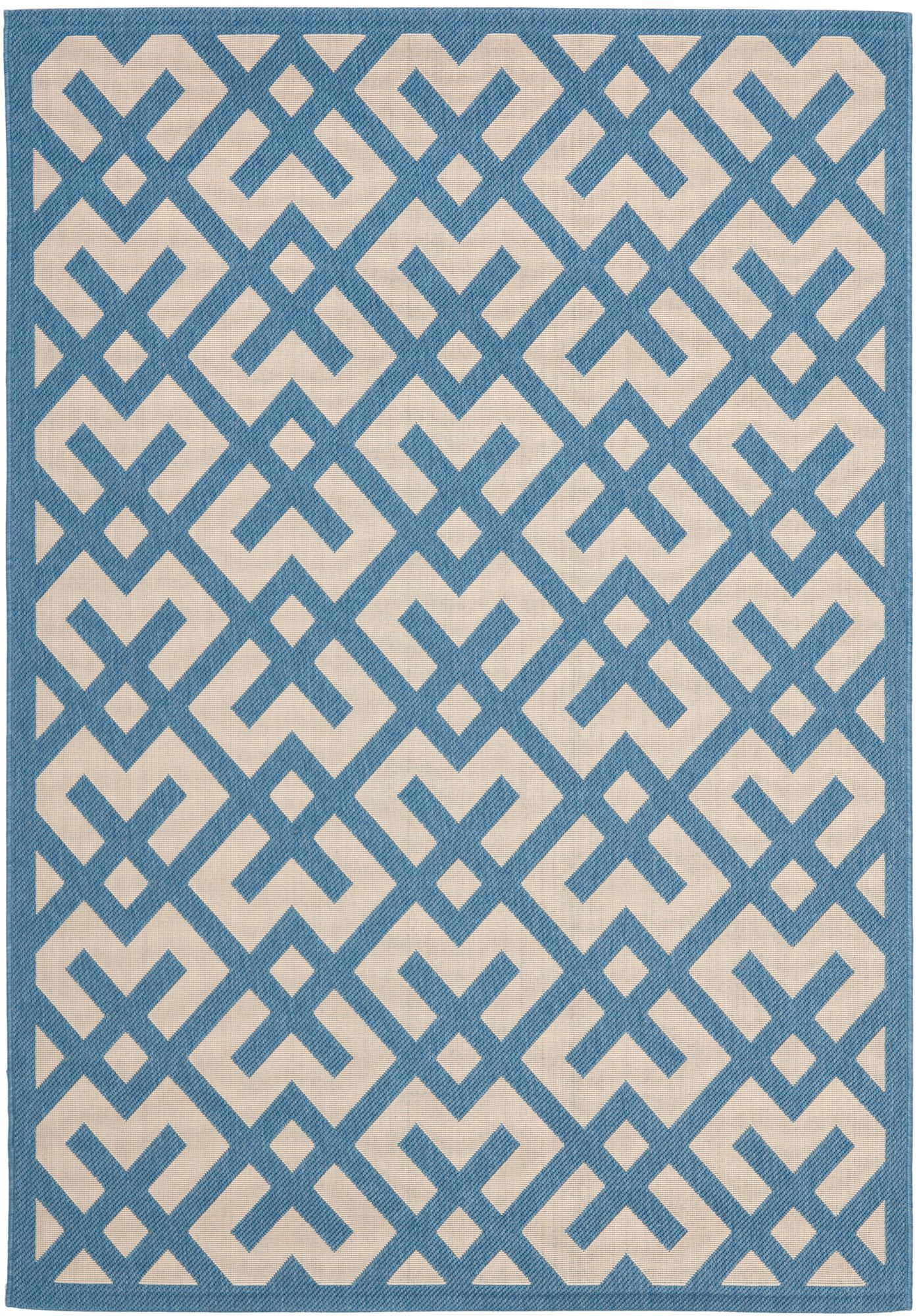 Courtyard Collection CY6915C Blue Area Rug