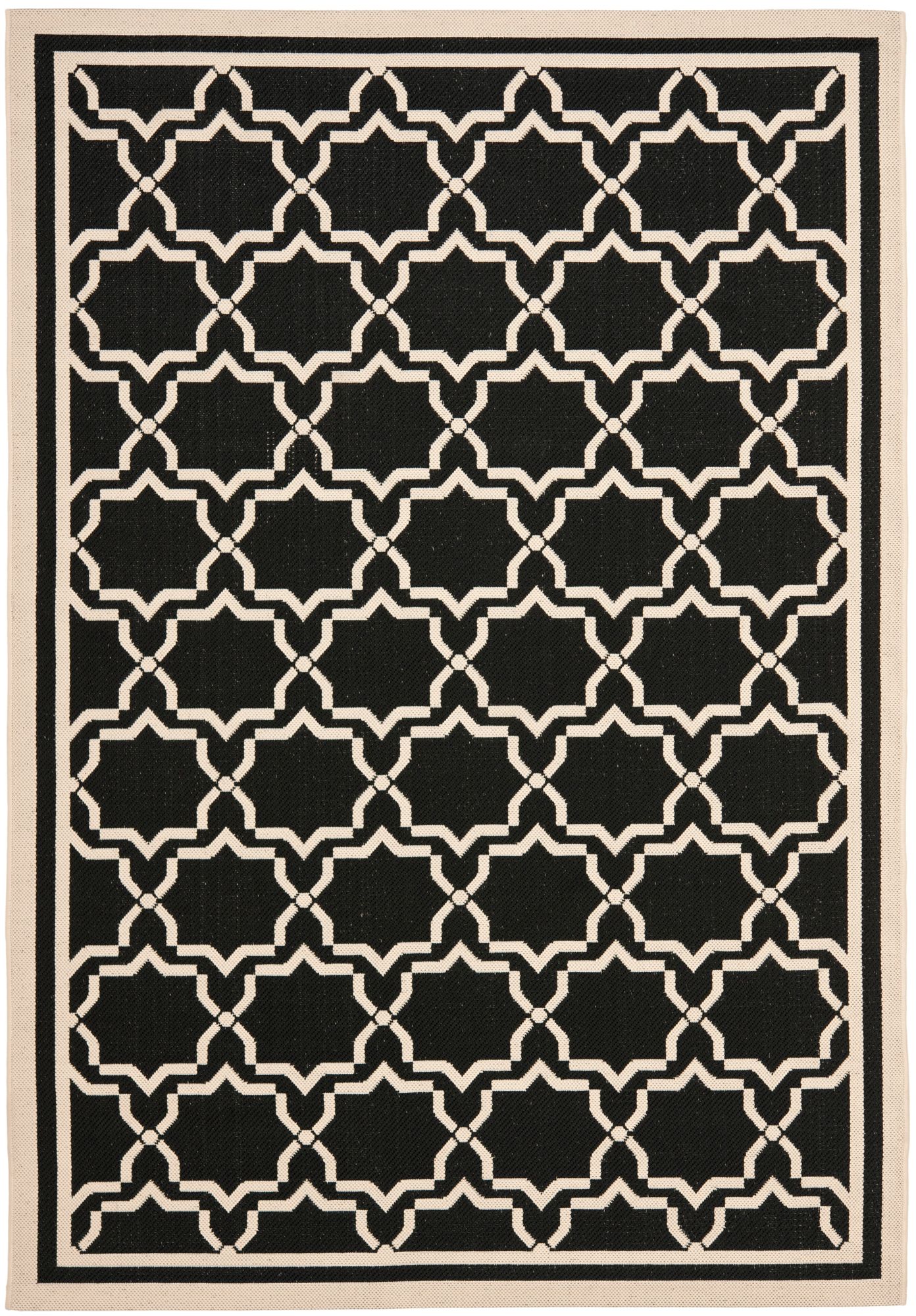 Courtyard Collection CY6916C Black Area Rug