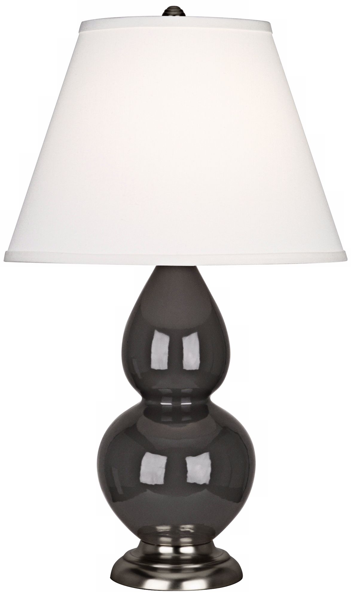 Robert Abbey 22 3/4" Ash Ceramic and Silver Table Lamp