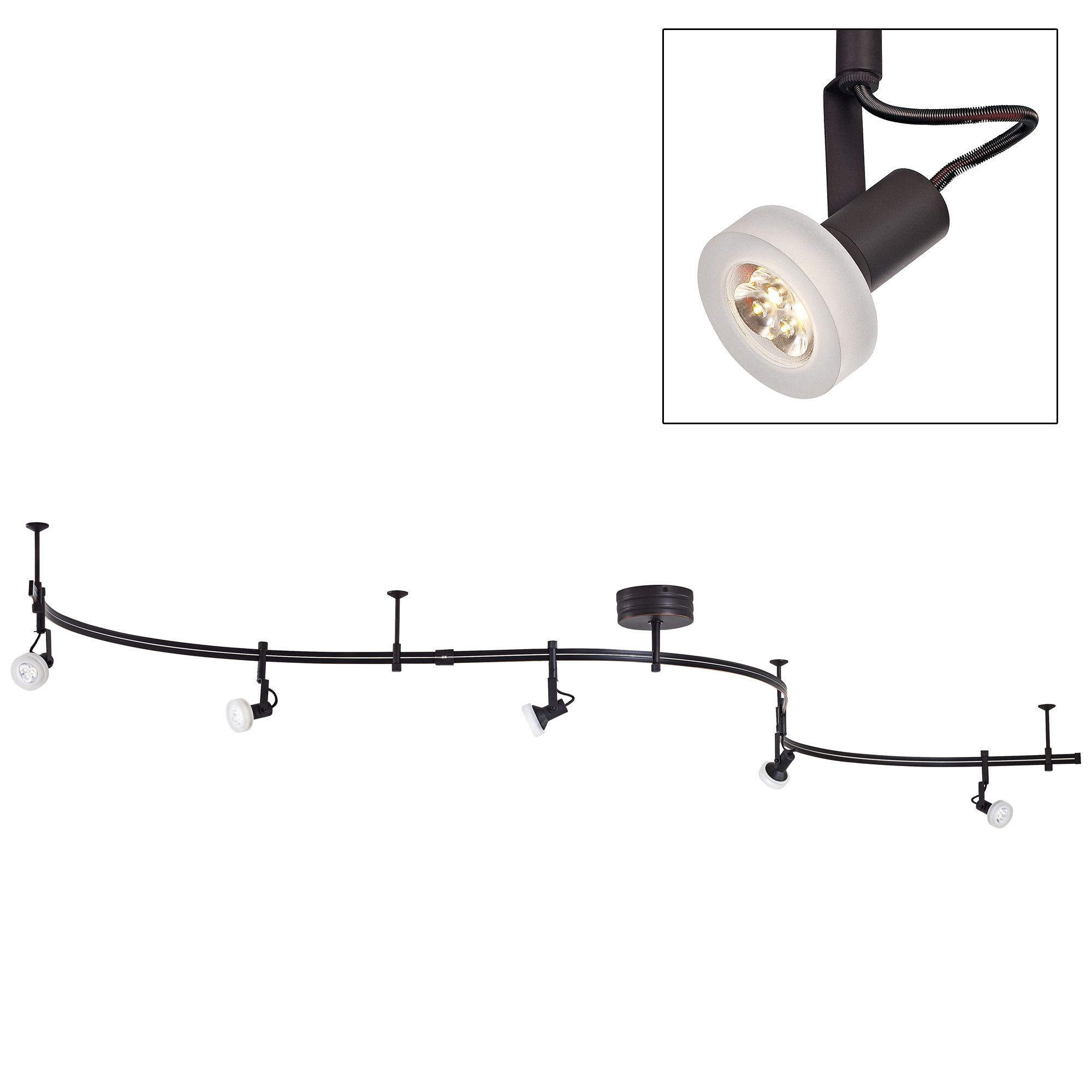 George Kovacs Bronze 5-Light LED Flexible Track Kit