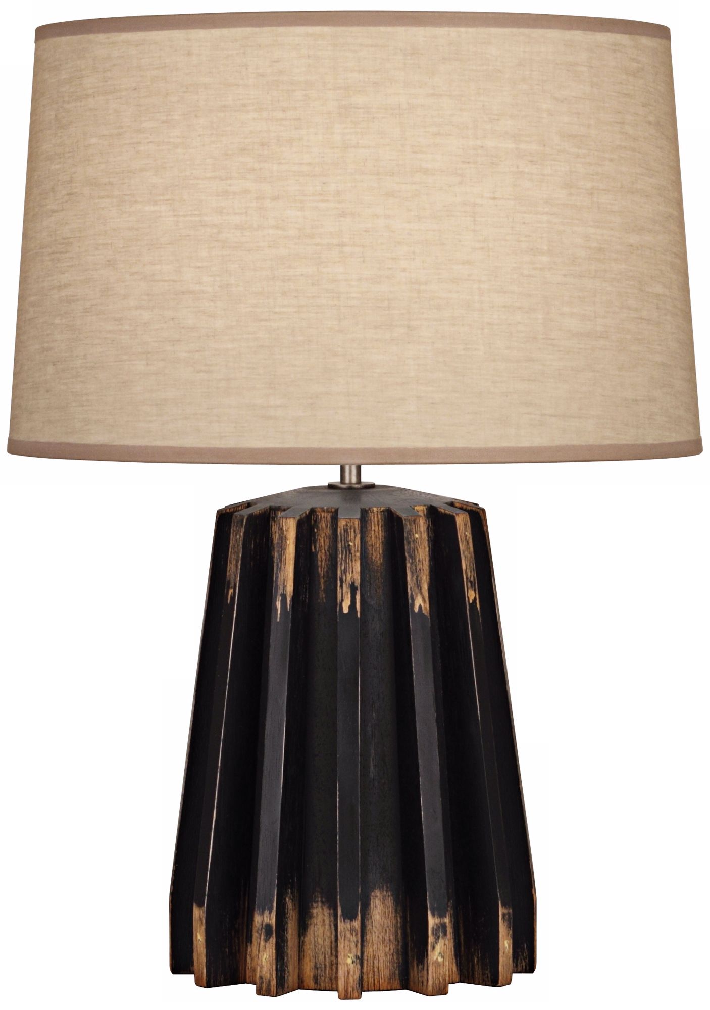 Robert Abbey Adirondack Distressed Black Gear Table Lamp
