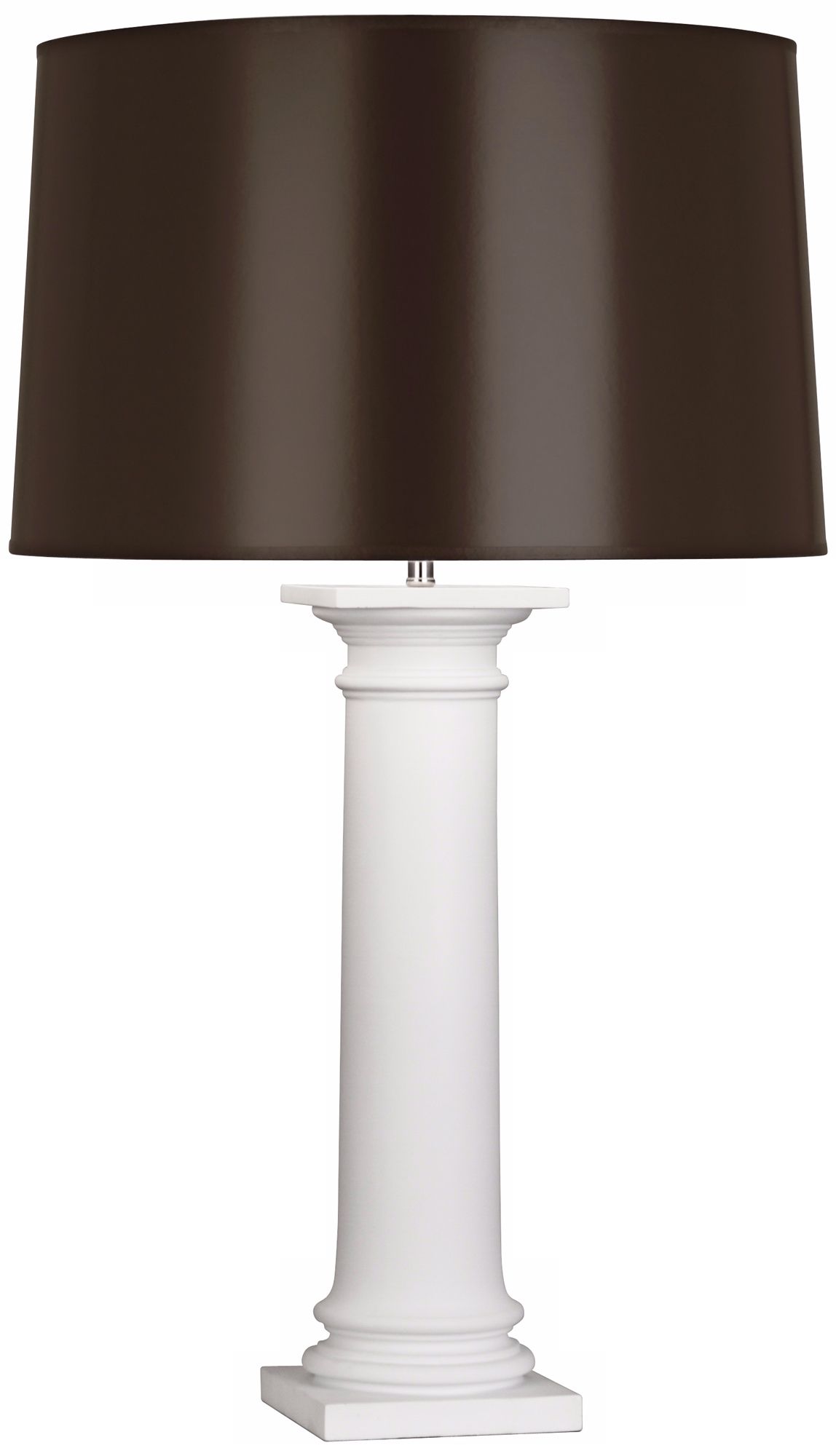 Robert Abbey Phoebe Matte White and Chocolate Table Lamp