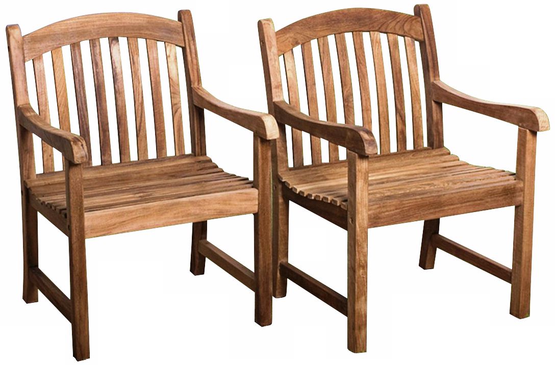 Teak Middleham Outdoor Armchairs Set of 2