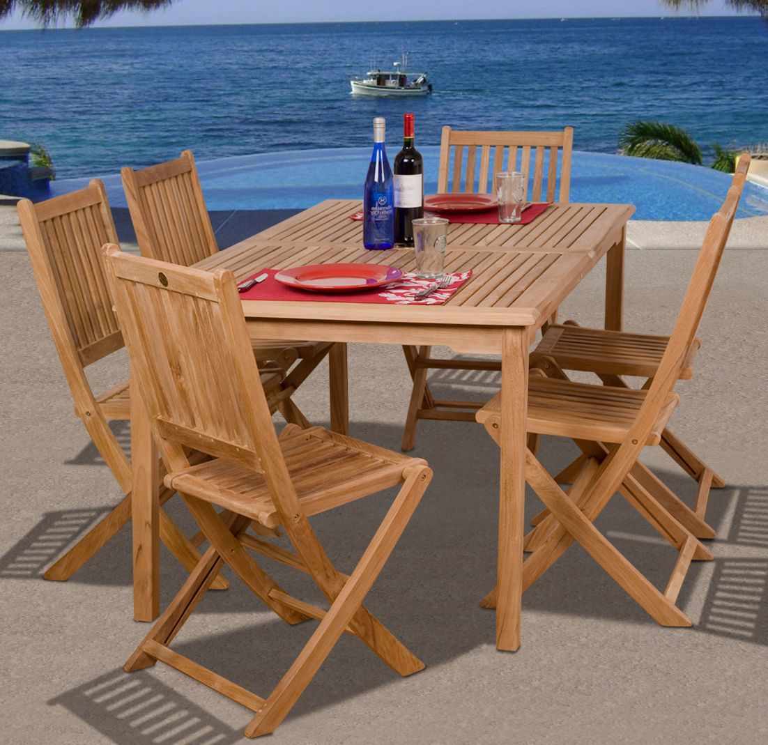 7 Pieces Teak Shoreborne Outdoor Dining Set
