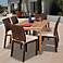 Colorada Collection Teak and Wicker Dining Set