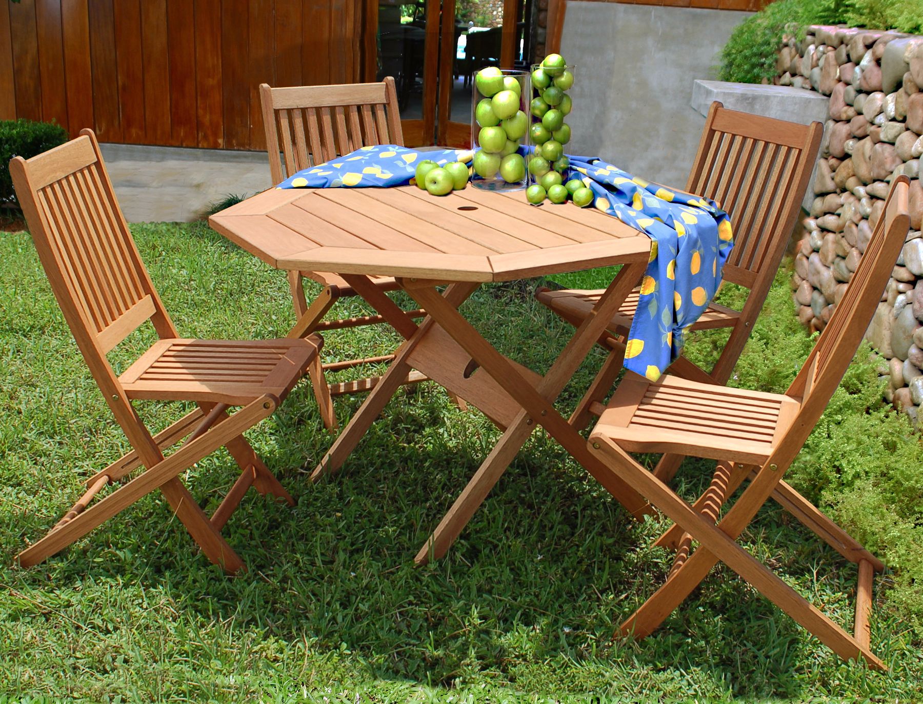 Forli Octagonal 5-Piece Outdoor Dining Set
