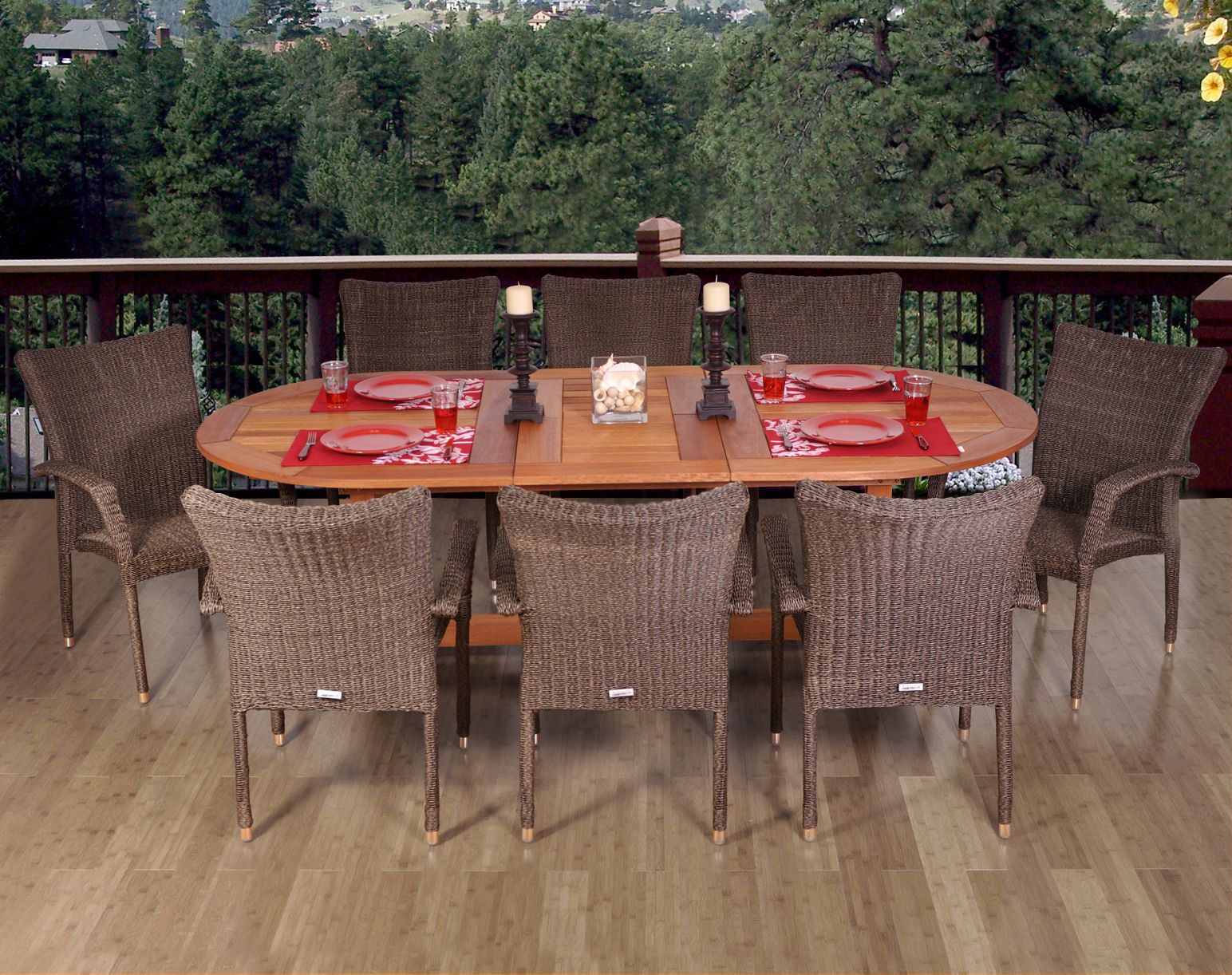 Esterina 9-Piece Extendable Oval Dining Set