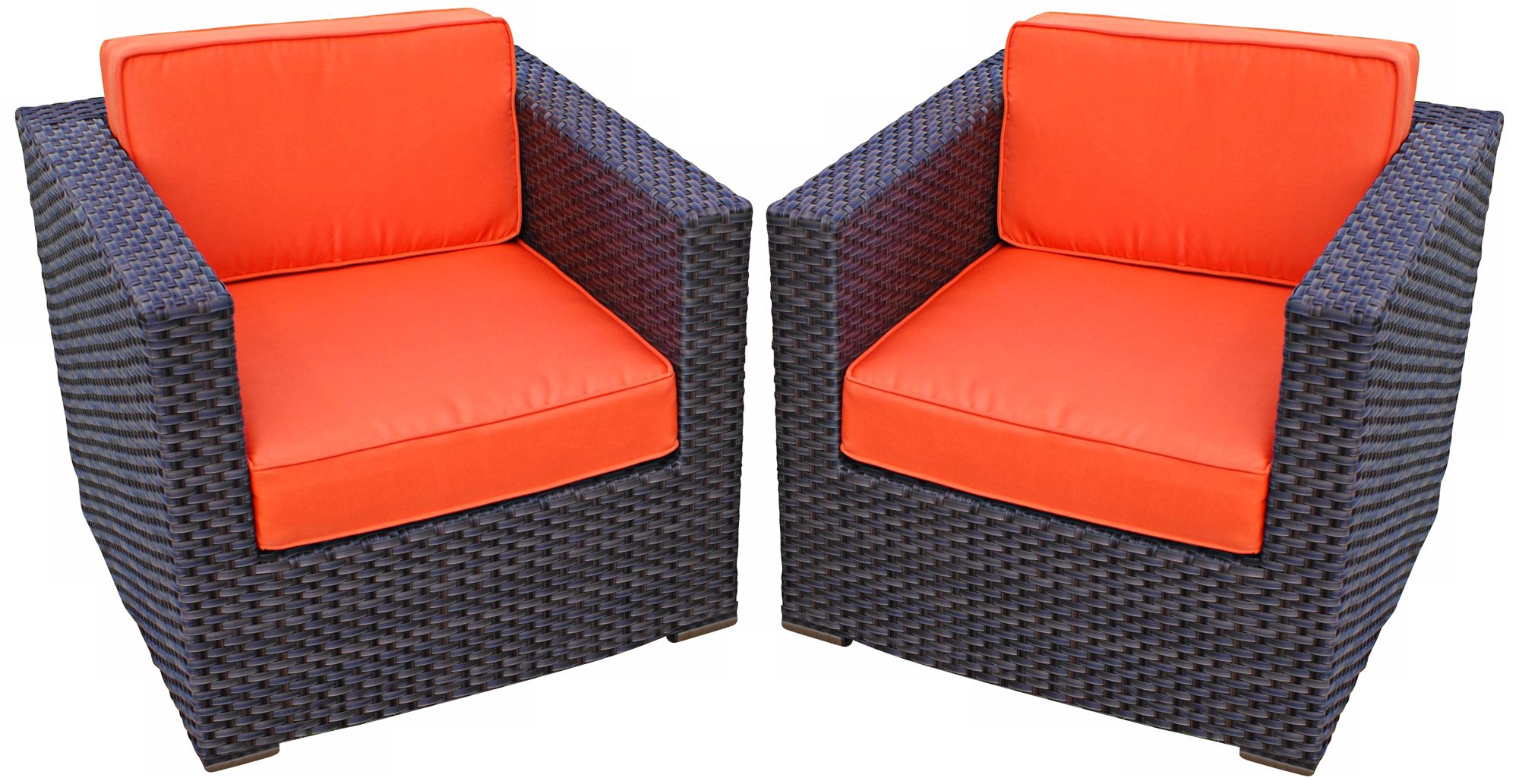 Genoa 2-Piece Orange Outdoor Armchair