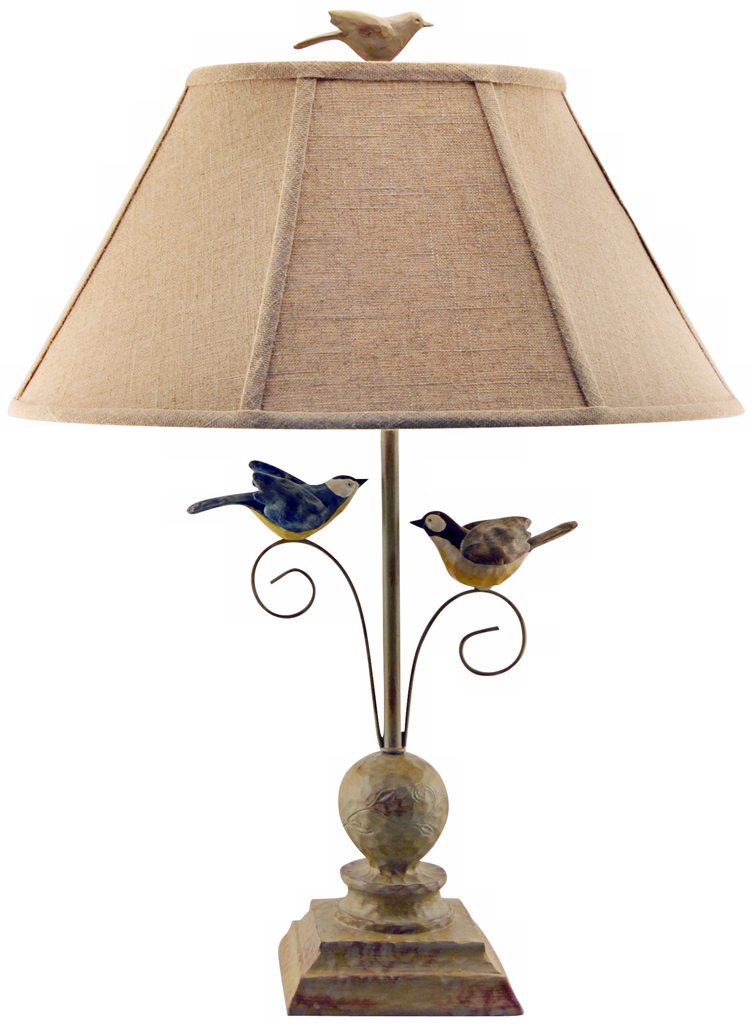 table lamps with birds on them