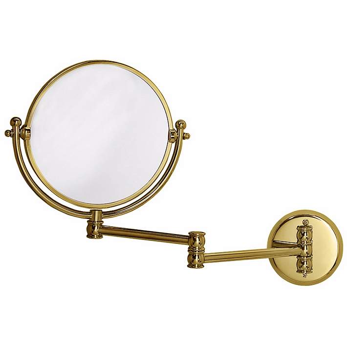 Gatco Polished Brass Swing Arm Wall, Swing Arm Mirror