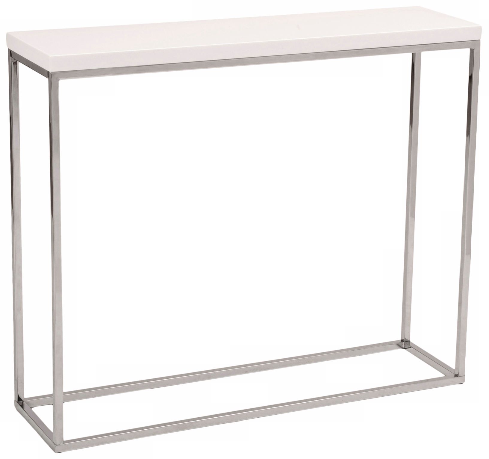 Teresa 36" Wide Modern White Steel Console Table