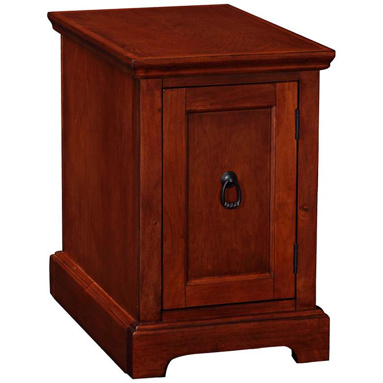 Leick 23&quot; High Cherry Wood End Table Printer Stand