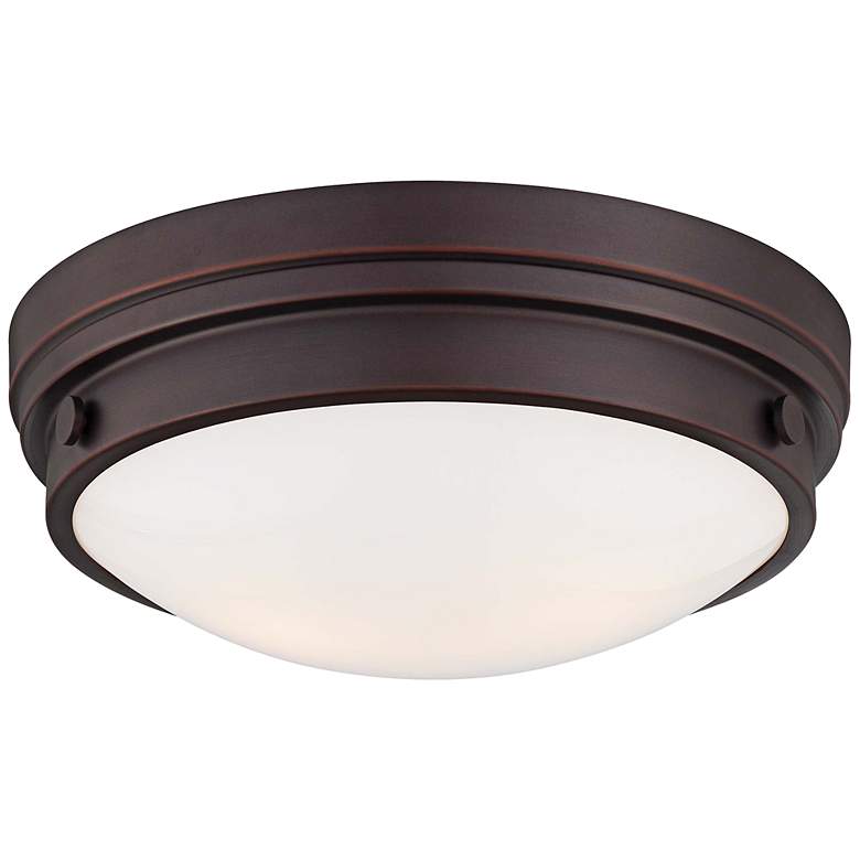 Image 2 Culver Collection 13 1/4" Wide Lathan Bronze Ceiling Light