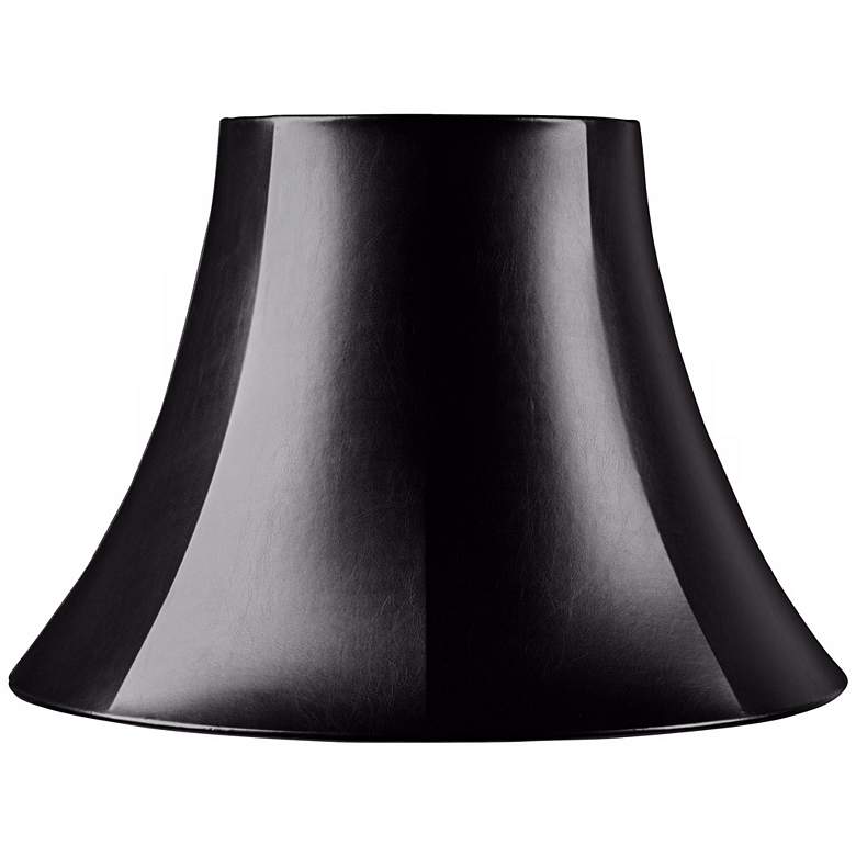 Black Faux Leatherette Bell Shade 9x18x13 (Spider)