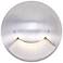 Matte White 6" Wide LED Round Outdoor Step Light