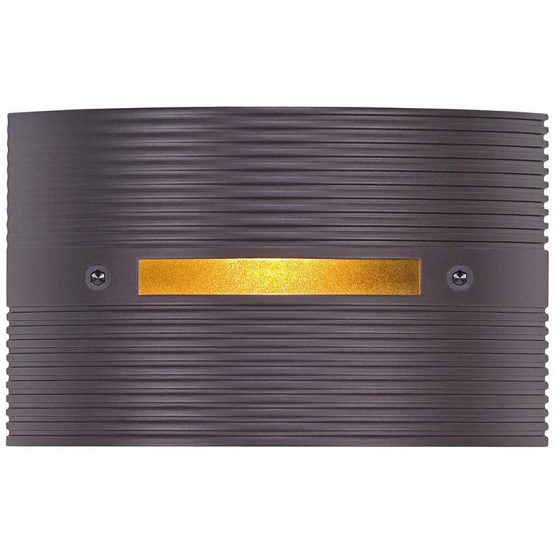 Ridged Bronze 4 1/2&quot; Wide LED Outdoor Step Light