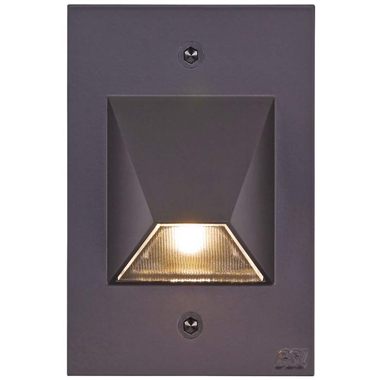 Bronze Trapezoid 4 1/2&quot; High LED Outdoor Step Light
