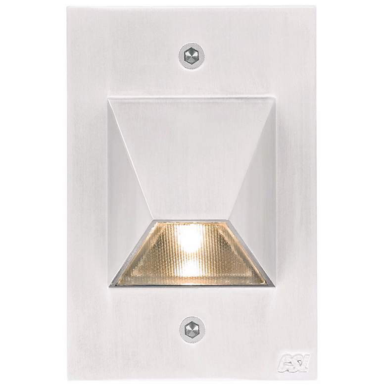 Matte White Trapezoid 4 1/2&quot; High LED Outdoor Step Light