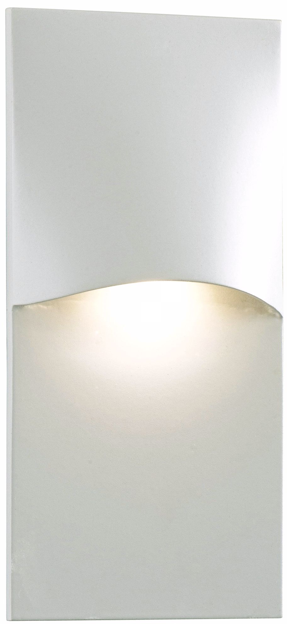 Crescent Top 4 3/4" High White LED Step Light