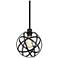 Industrial Atom 8" Wide LED Edison Bulb Bronze Mini-Pendant Light
