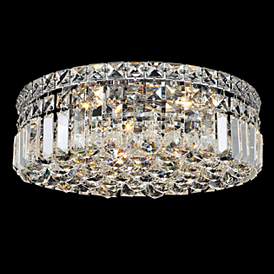 Maxim Collection 14&quot;W Chrome and Crystal Ceiling Light