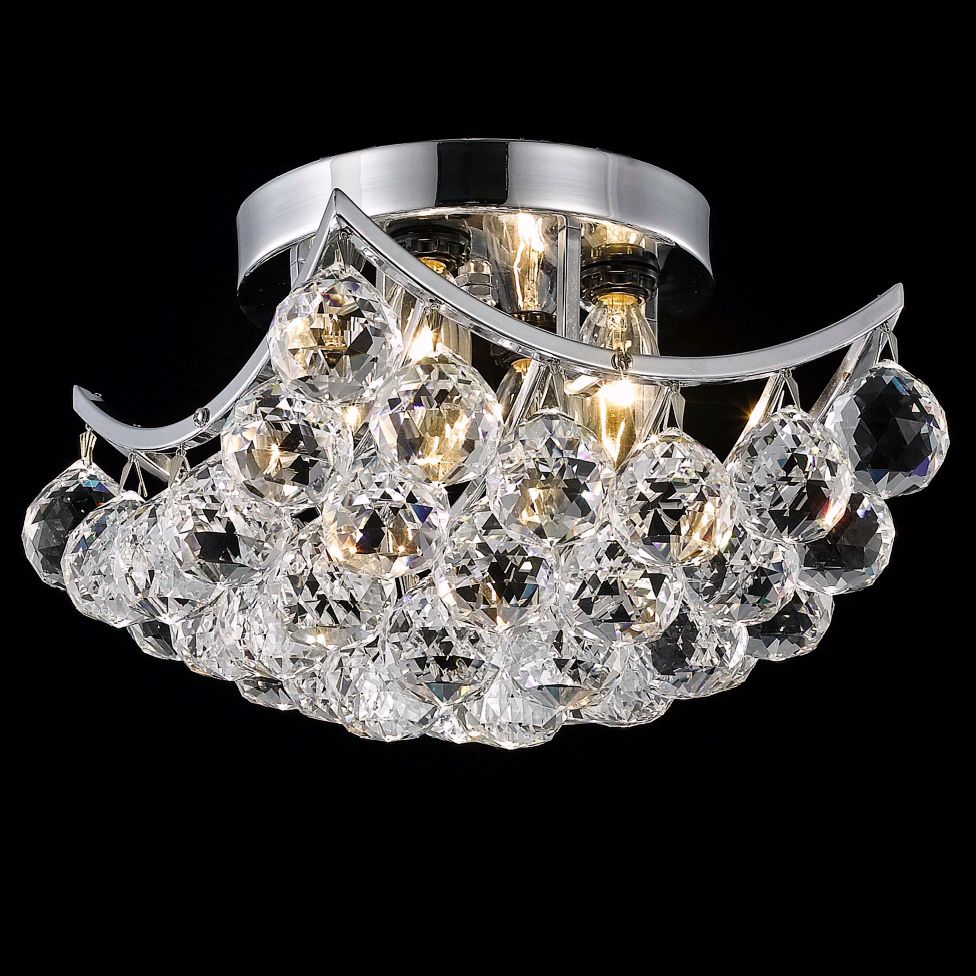 Corona 10" Wide Crystal Ceiling Light