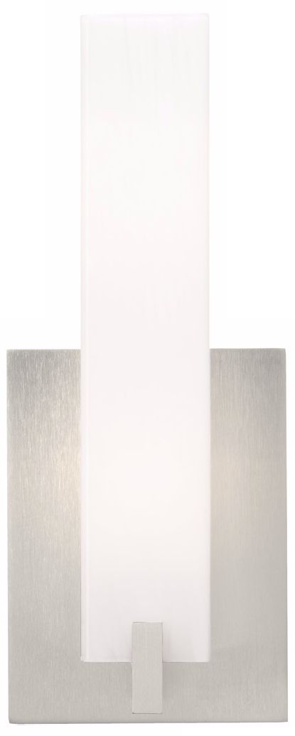 Cosmo 12" High Satin Nickel and Acrylic Lens LED Wall Sconce