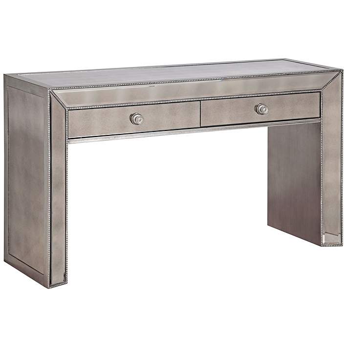 Murano 61 Wide 2 Drawer Mirrored, Mirrored Console Table With Storage