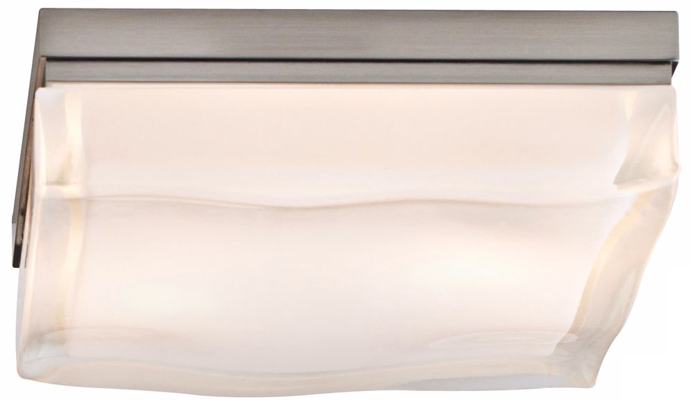 Tech Lighting Fluid LED 9" Square Nickel Ceiling Light