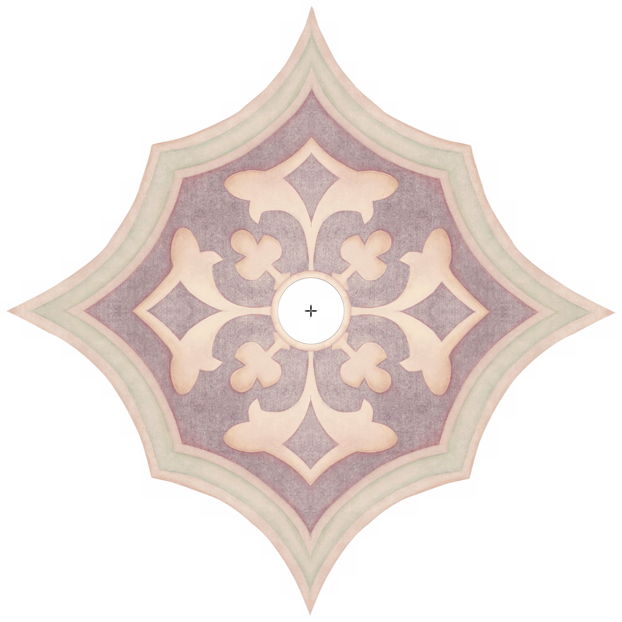 Alzira Giclee 36" Wide Repositionable Ceiling Medallion
