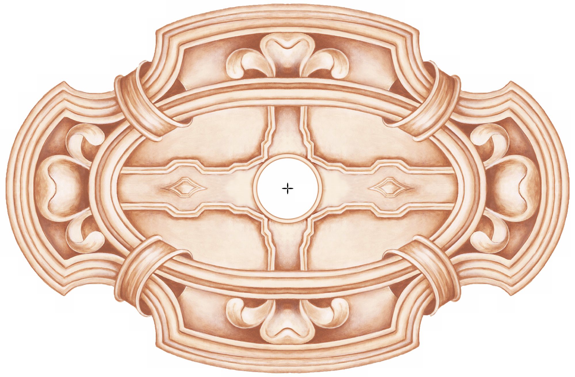 Gilles Square 36 Wide Repositionable Ceiling Medallion