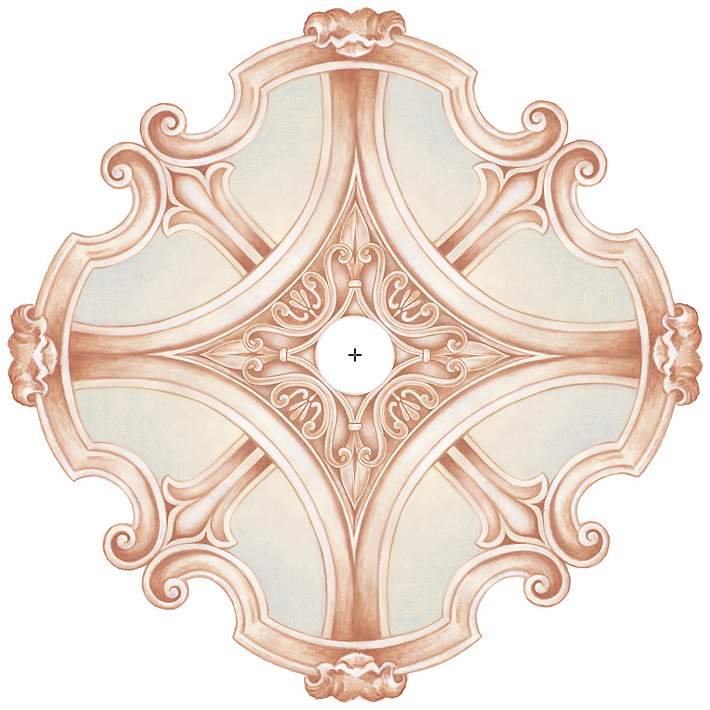 Nouveau Giclee 36 Wide Repositionable Ceiling Medallion