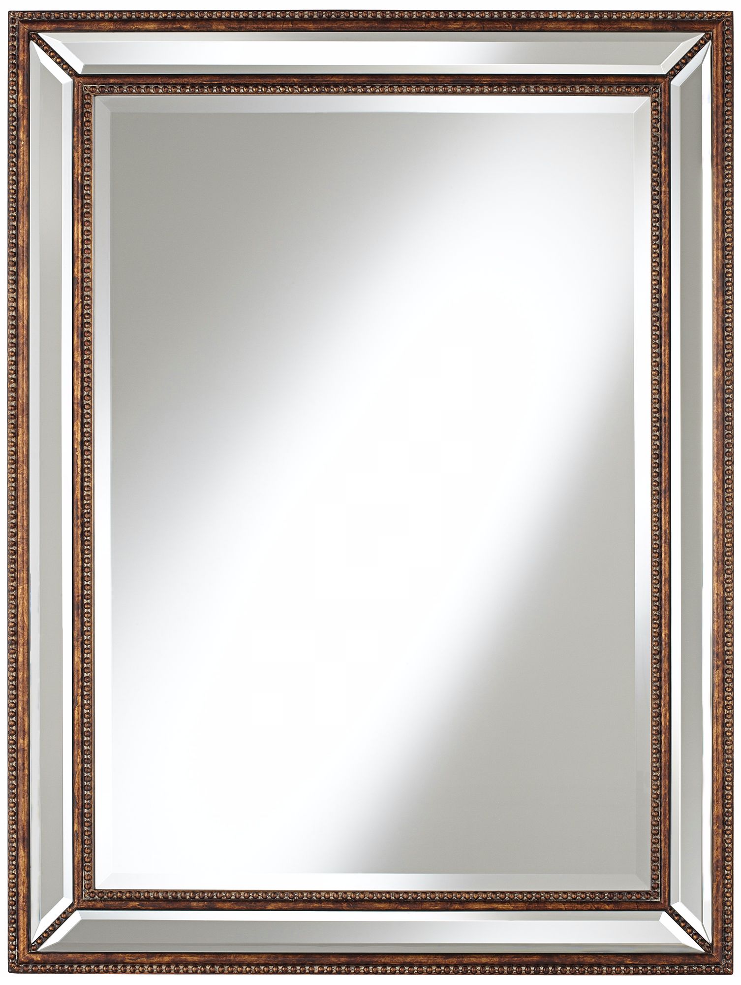 Uttermost Palais Beaded 30" x 40" Bronze Wall Mirror Y6594 Lamps Plus