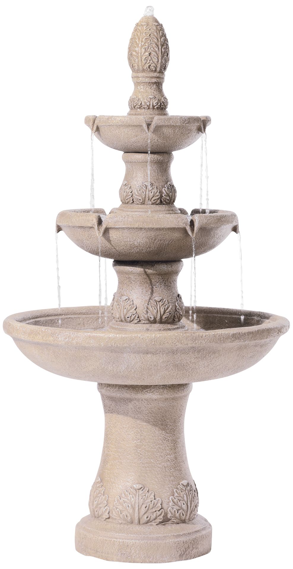 Domanico 57 High Three Tier Sandstone Outdoor Fountain Y6909