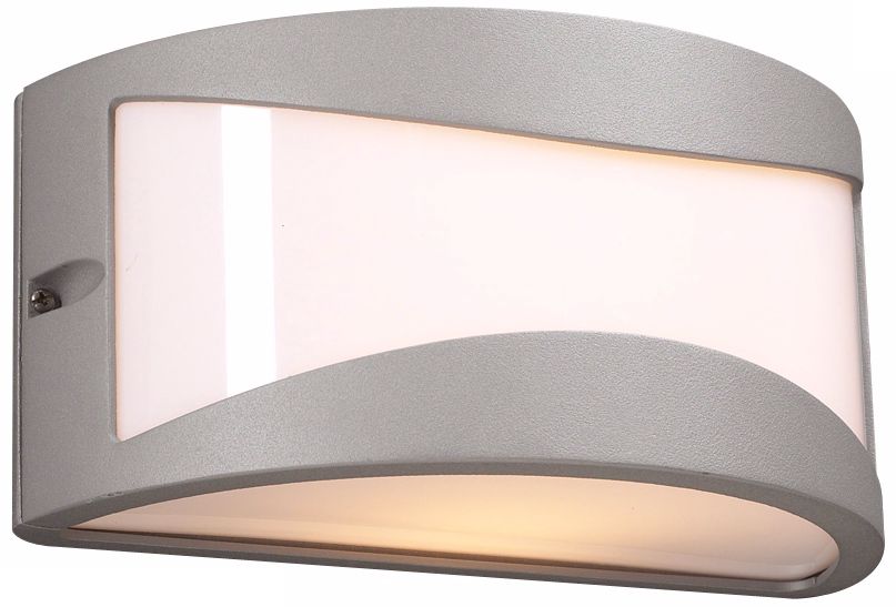 Baco 10" Wide Silver and Acrylic Outdoor Wall Light