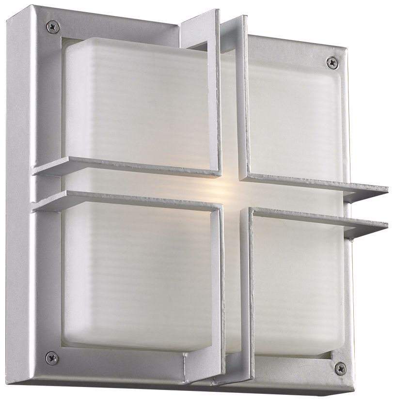 Silver Outdoor Wall Light