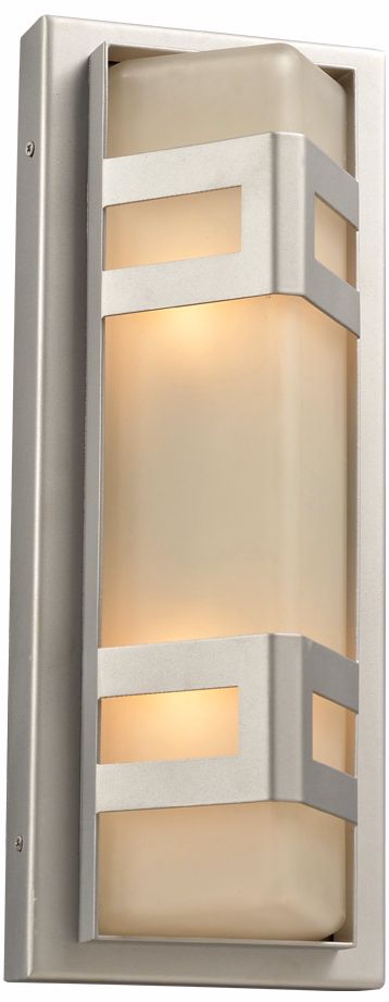 Sasha 16 1/4" High Glass Outdoor Wall Light in Silver